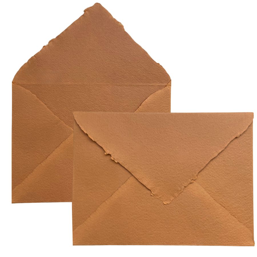 Sobre artesanal color teeracota C5 para bodas