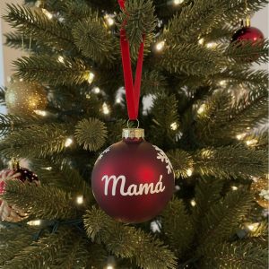 bola de cristal roja arbol navidad